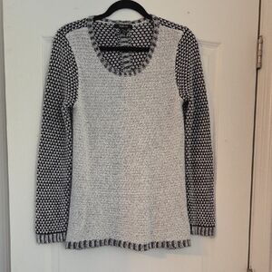 Style & Co. Black and White Knit Sweatshirt